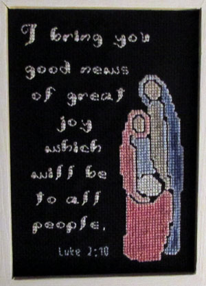 Great News stitched by Pam Briere